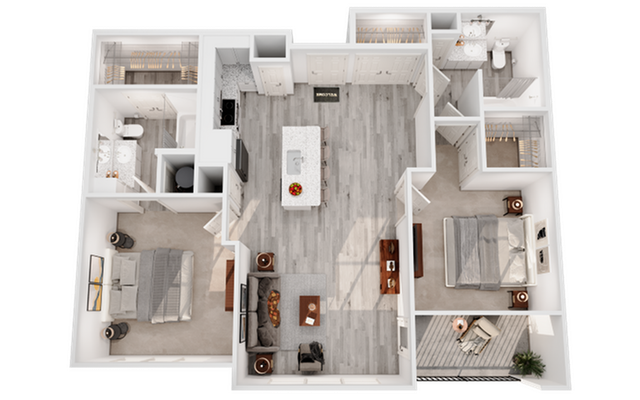 Neuhaus - Two-Bedroom Floorplan