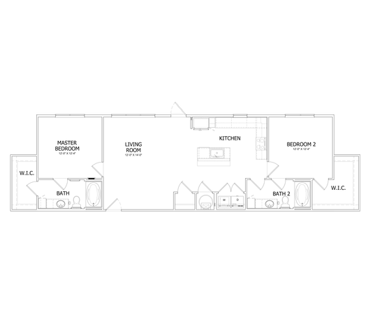 Cobalt - Two-Bedroom Floorplan