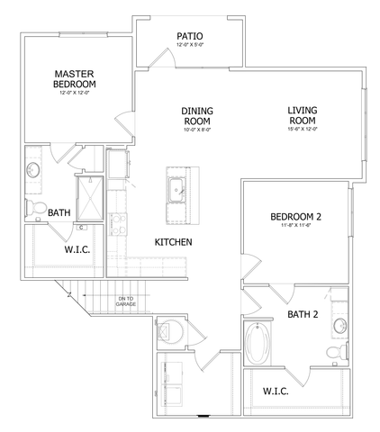 Cobalt - Two-Bedroom Floor Plan