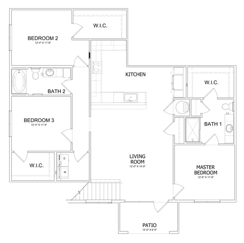Cobalt - Three Bedroom Floorplan