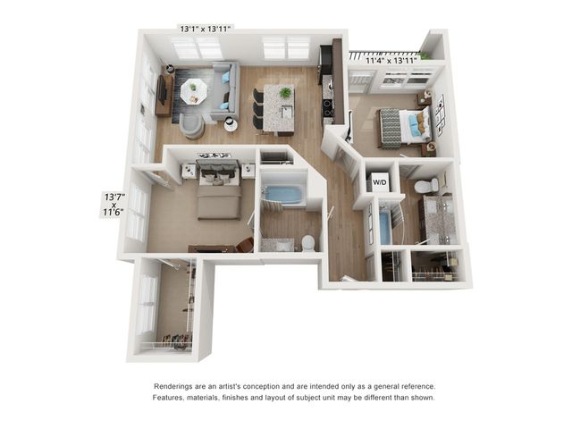 2 Bed 2 Bath