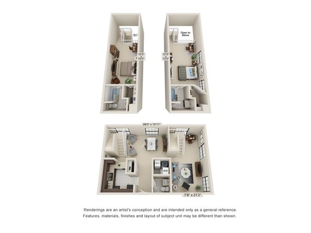 2 Bed 2.5 Bath