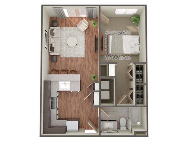 1 Bedroom Floor Plan | Luxury Apartments In Birmingham AL | Station 121