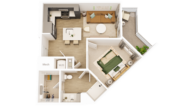 Ellison at The Preserve - One-Bedroom Floorplan