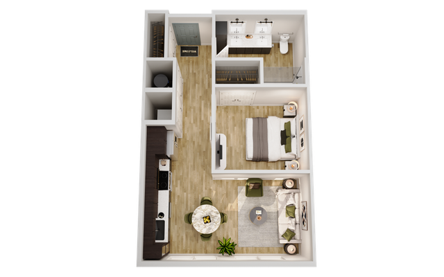 Ellison Mallard Creek - One Bedroom Floorplan