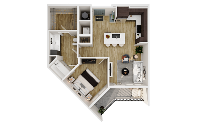 Ellison Mallard Creek - One-Bedroom Floorplan