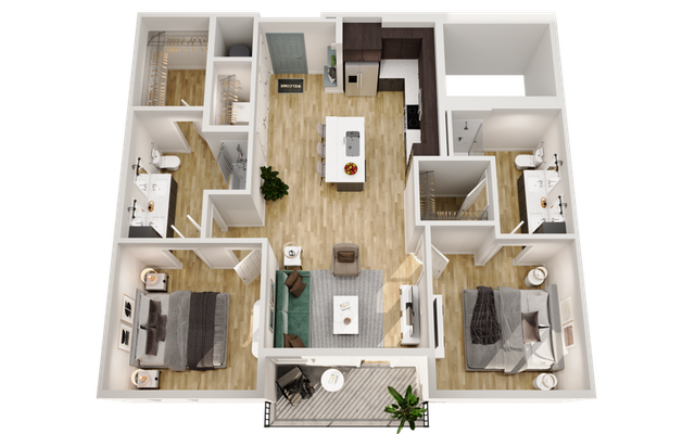 Ellison Mallard Creek - Two-Bedroom Floorplan