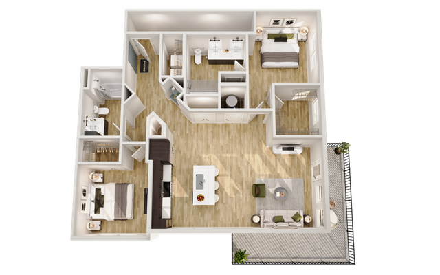Ellison Mallard Creek - Two-Bedroom Floorplan
