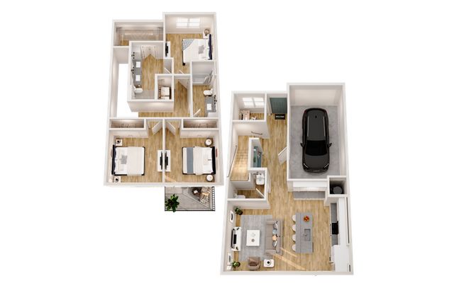Ellison Mallard Creek - Two-Level Floorplan