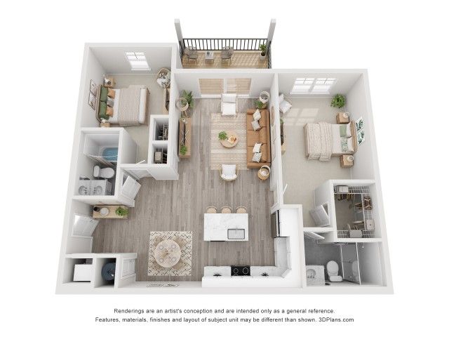 The View at Crow Creek (new) - Two Bedroom Floorplan