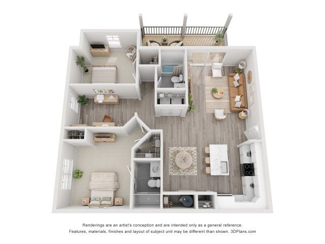 The View at Crow Creek (new) - Two-Bedroom Floor Plan