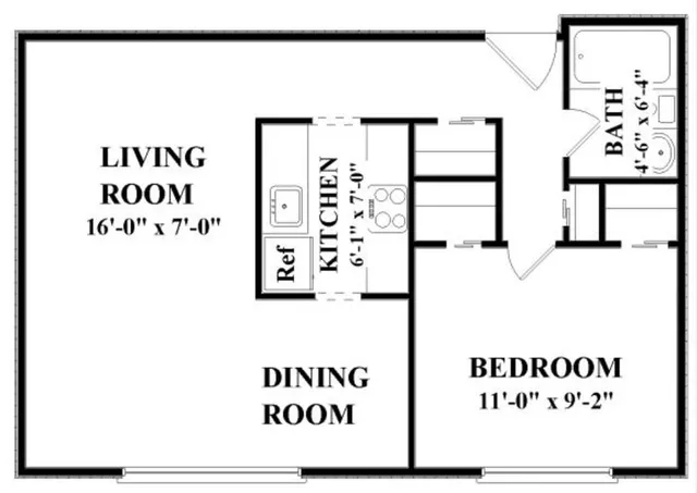 1L1 - 1 Bdrm, 1 Bath-LARGE