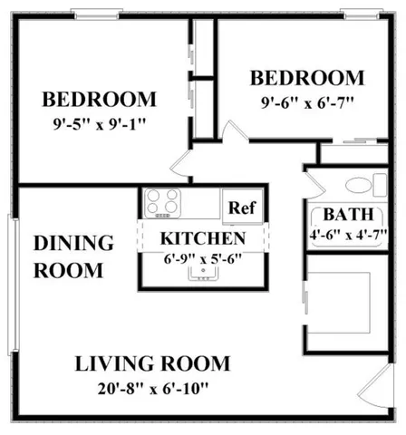 201 - 2 Bdrm, 1 Bath