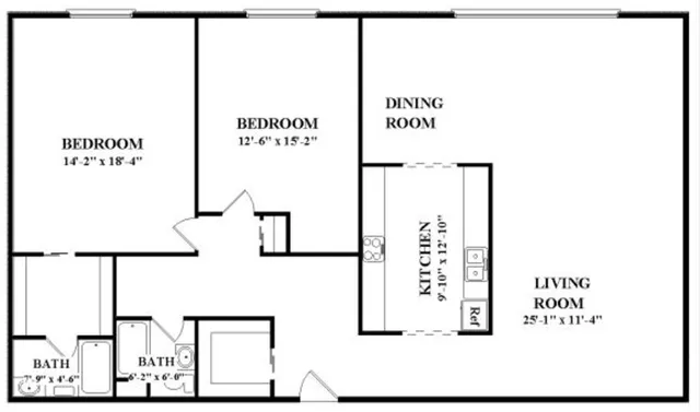20H - 2 Bdrm, 1.5 Bath