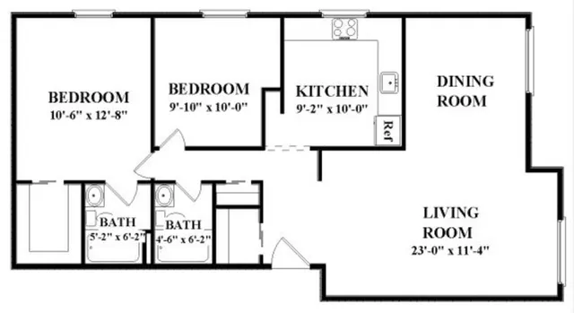 202 - 2 Bdrm, 2 Bath