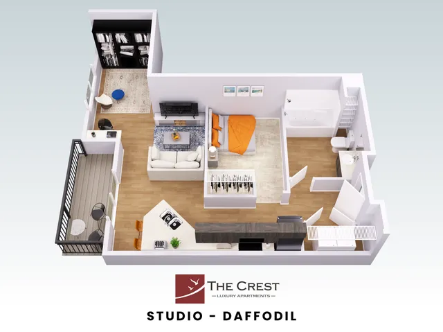 Daffodil Floor Plan 3D