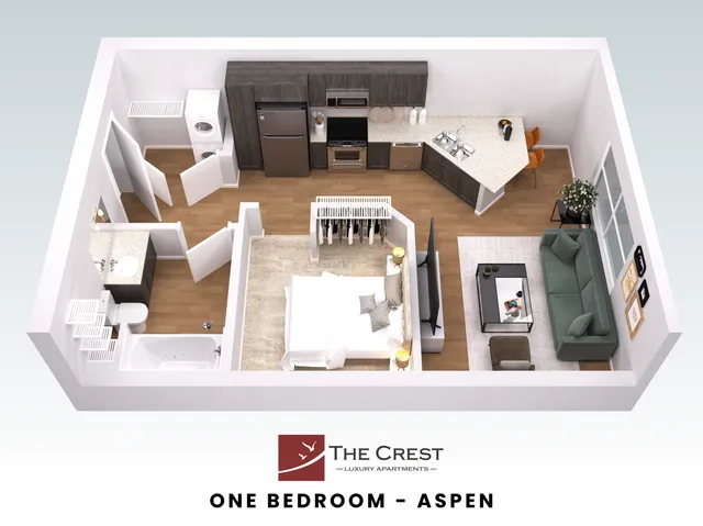 Aspen Floor Plan - 3D