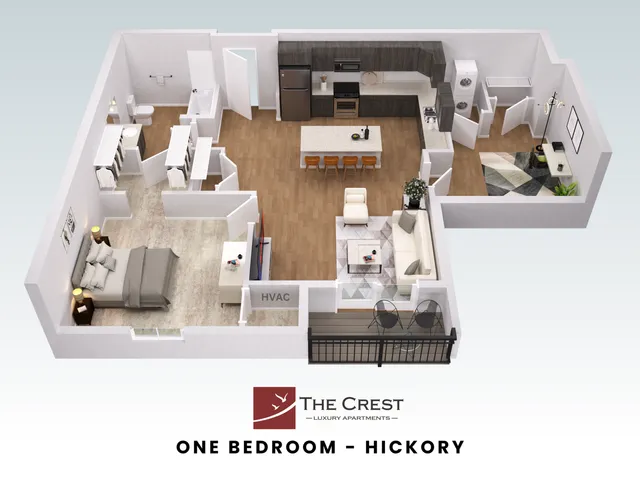 Hickory (C2) 3D Floor Plan