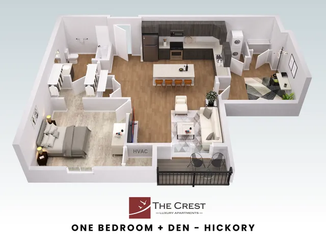Hickory (C2) 3D Floor Plan