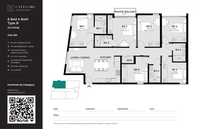 6 Bed 4 Bath - B