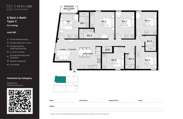 6 Bed 4 Bath - C