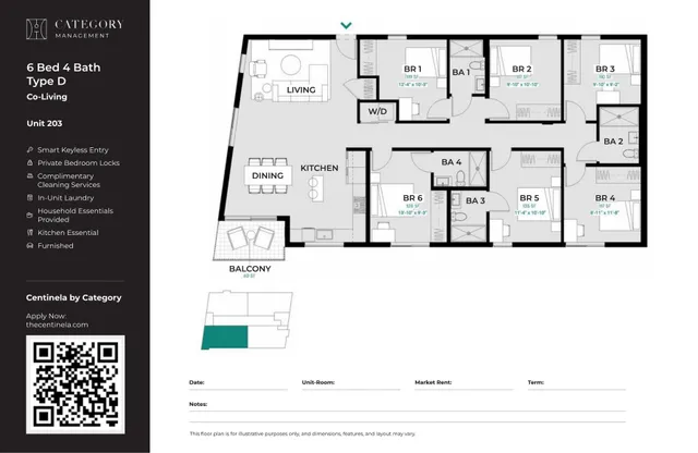6 Bed 4 Bath - D