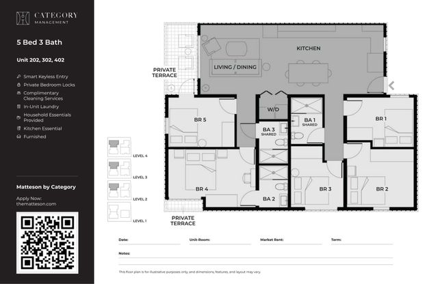 5 Bed 3 Bath - E