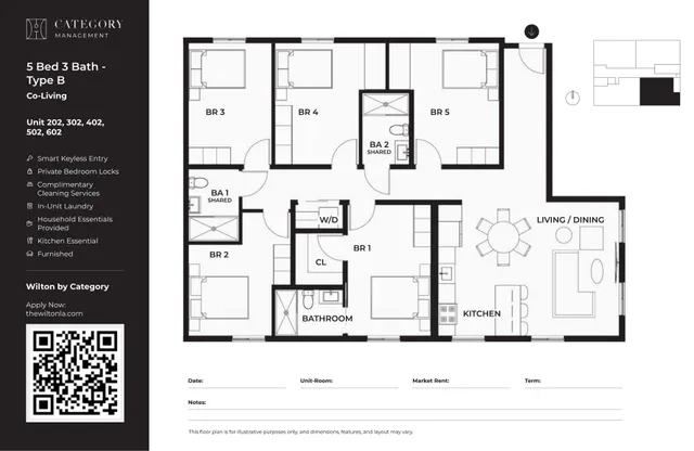5 Bed 3 Bath-B