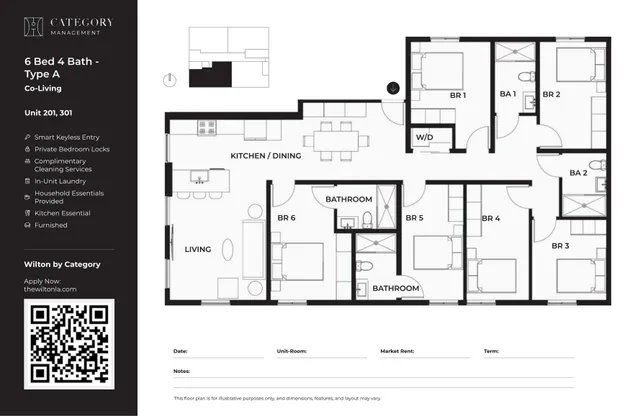 6 Bed 4 Bath-A