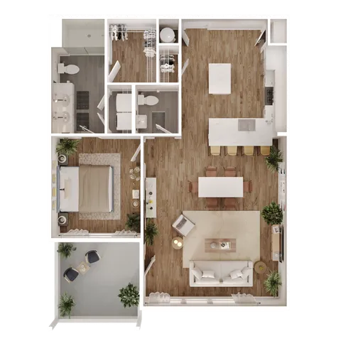 one bedroom one and half bath