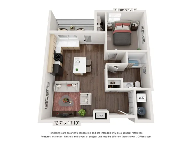 The Boardwalk One-Bedroom Apartment - Bluebird