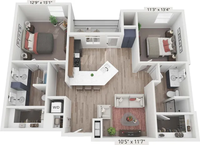 The Boardwalk Two-Bedroom Apartment - Agate