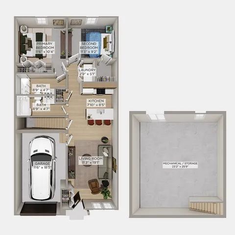 Crest I 2 Bed 2 Bath Ranch