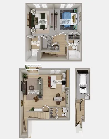 Overlook 2 Bed 2.5 Bath Townhome