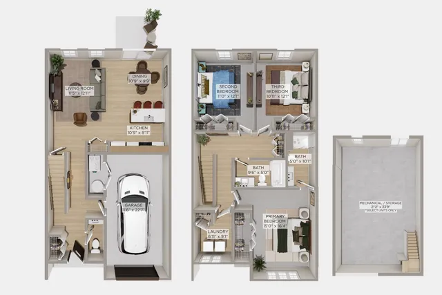 Summit 3 Bed 2.5 Bath Townhome