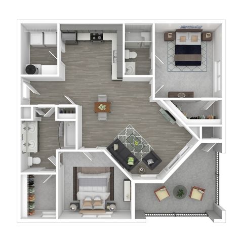 3D Furnished Hollow