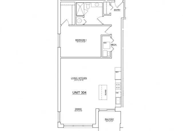 Unit 304 - One bedroom