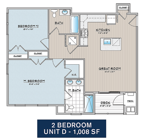 Franklin Square Phase 2, 2 Bedroom With 2 Bathroom