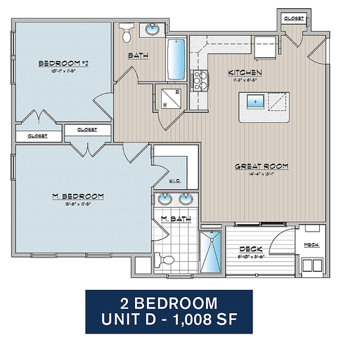 Franklin Square Phase 2, 2 Bedroom With 2 Bathroom