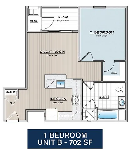 Franklin Square Phase 2, 1 Bedroom With 1 Bathroom