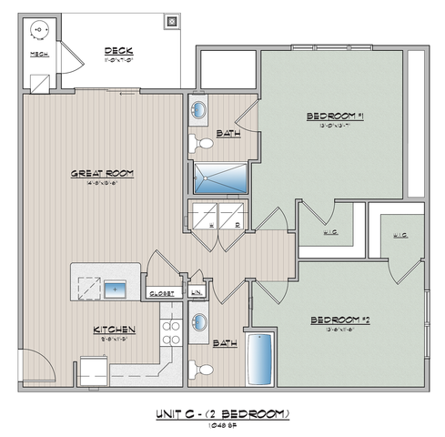 Abbey Place 2 Bedroom With 2 Bathroom