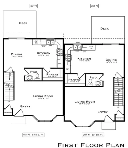 Heights Ave 3 Bed 2.5 Bath First Floor Plan
