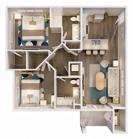 Maplewood 2 Bedroom 2 Bath