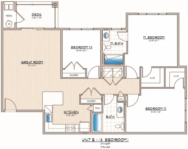 3 Bedroom Apartment 2 Bathroom