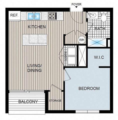 Franklin Square Phase 3, 1 Bedroom 1 Bathroom Loft L2