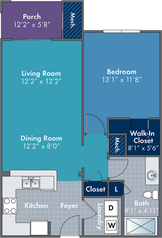The Cavo Floor Plan at Abberly Village Apartments by HHHunt