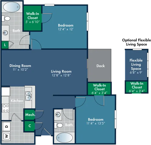 The Jura with Flex Floor Plan at Abberly Place Apartment Homes
