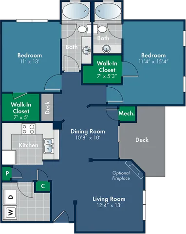 The Lodi Floor Plan at Abberly Place Apartment Homes