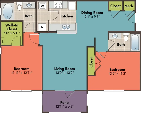 The Lyra Floor Plan at Abberly Crossing Apartment Homes