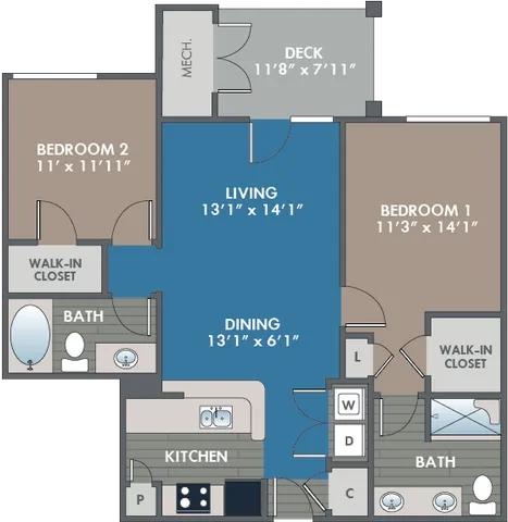 The Garnet Floor Plan at Abberly Waterstone Apartment Homes